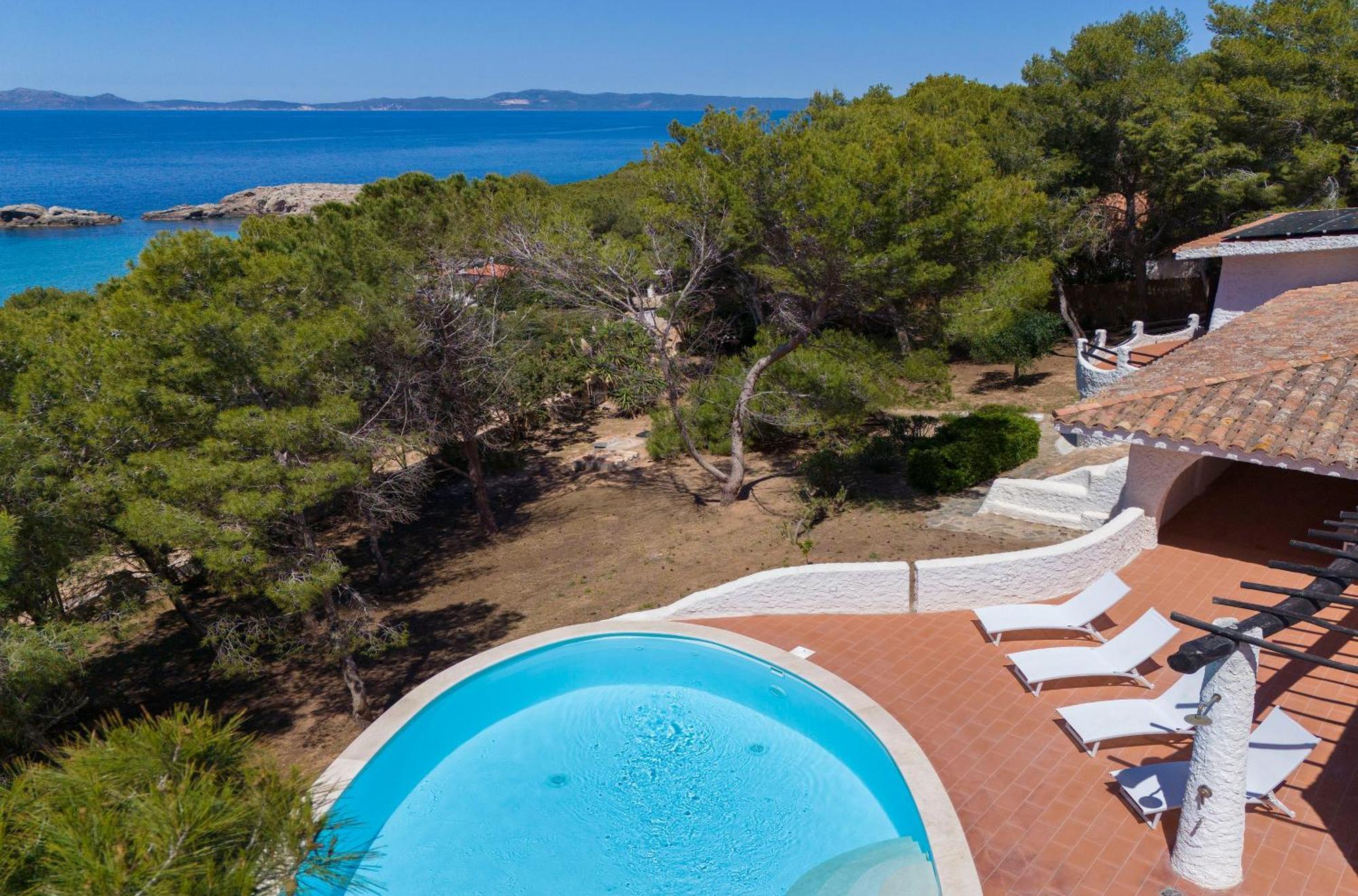 Villa Eliana sul Mare Porto Pino Exterior foto